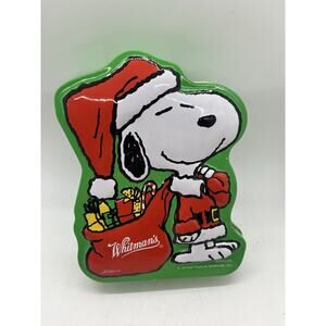 Whitman's 1999 Peanuts SNOOPY CHRISTMAS SANTA Tin Container Schultz candy